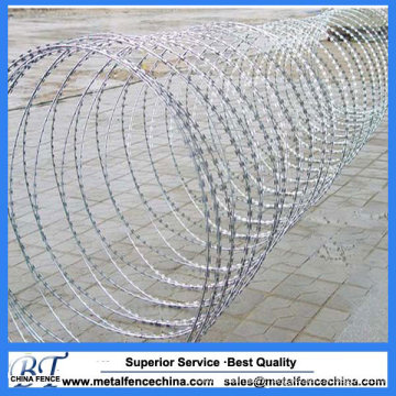 450mm Coil Diameter Concertina Galvanized Razor Barbed Wire